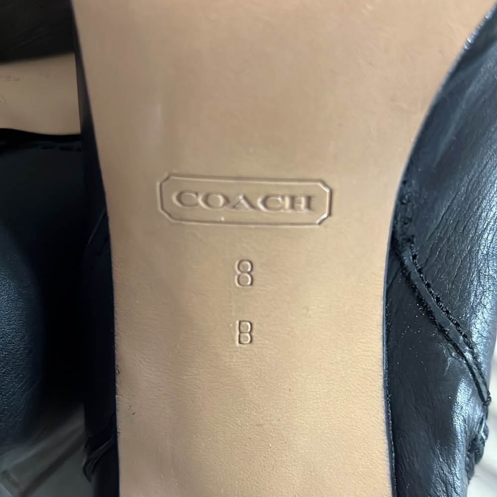 COACH black leather boots - Picture 4 of 6